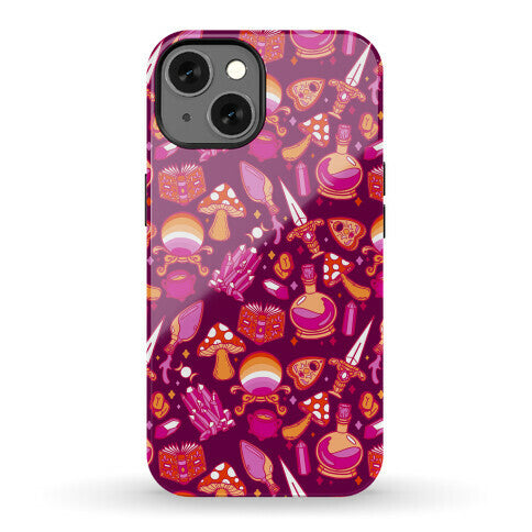 Lesbian Pride Witch Pattern Phone Case